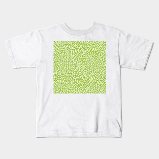 Bohemian Texture / Hand Drawn Shapes on Vibrant Green Kids T-Shirt